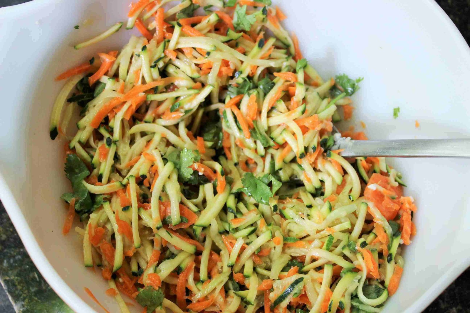 no-brassica zucchini cole slaw