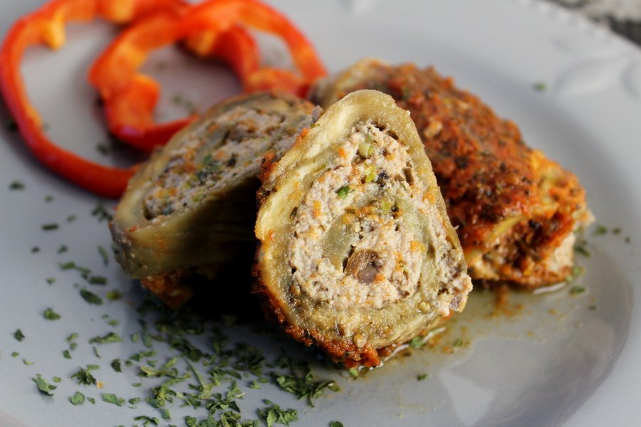 Italian Eggplant Rolls Whole 30 Paleo Keto