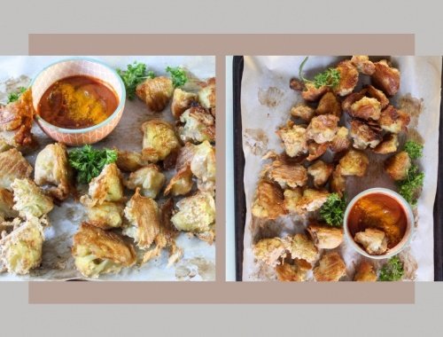 sheet pan aip fried mashed potatoes