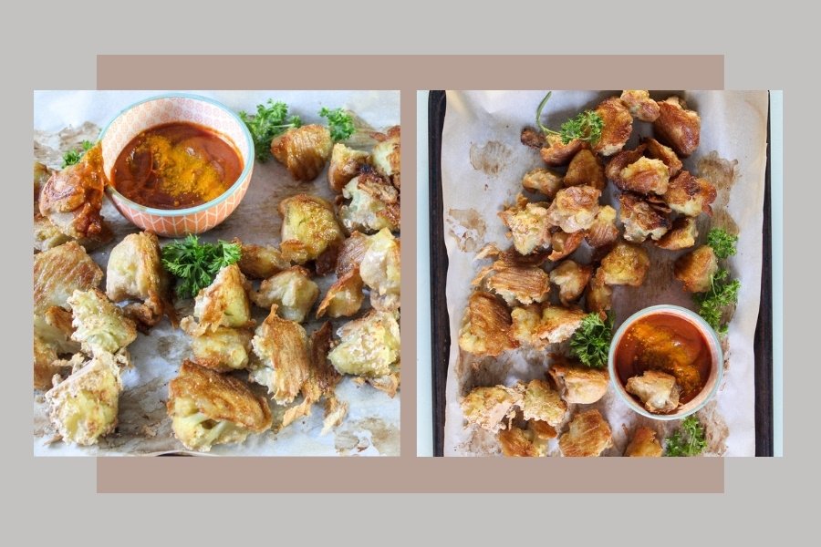 sheet pan aip fried mashed potatoes