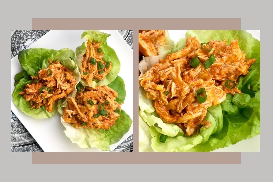 paleo buffalo chicken lettuce wraps