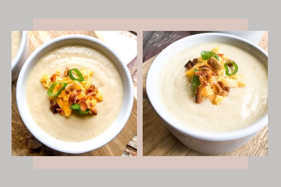 instant pot loaded chilled cauliflower soup